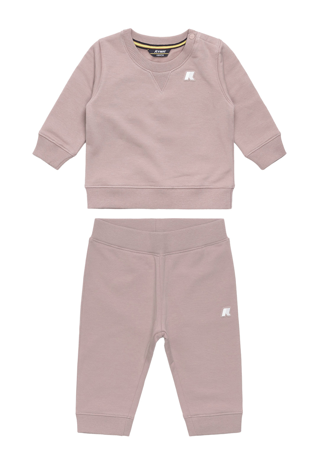 Completo felpa rosa per neonata
