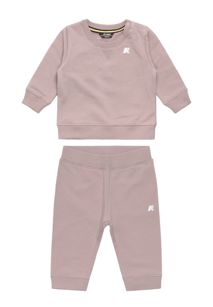 Completo felpa rosa per neonata