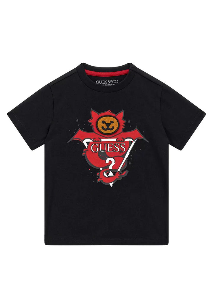 T-shirt nera per bambino