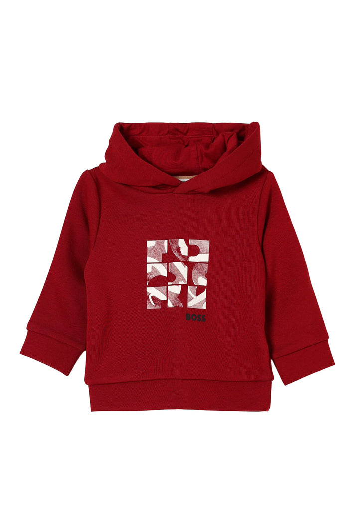 Felpa cappuccio rossa per bambino