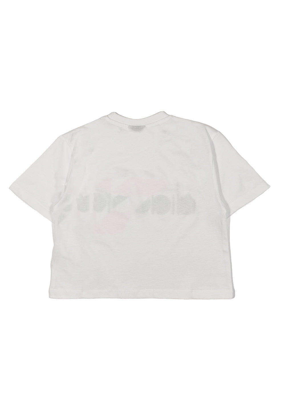 T-shirt cropped bianca per bambina