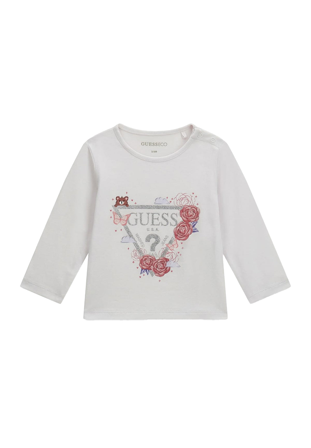 T-shirt bianca per bambina