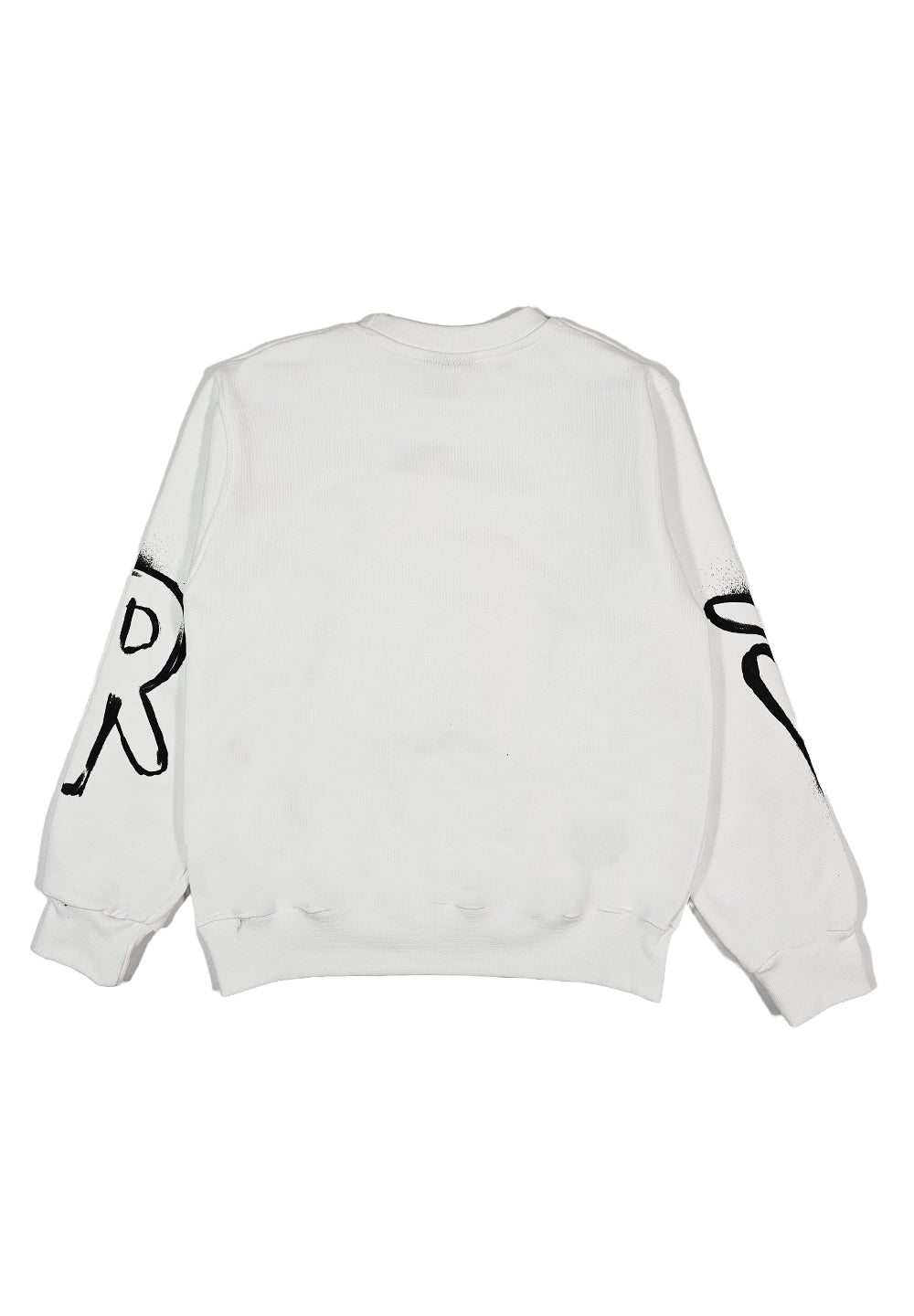 Sweat-shirt blanc à col rond pour enfant