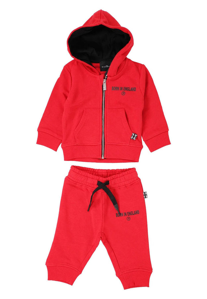 Completo felpa rosso per neonato