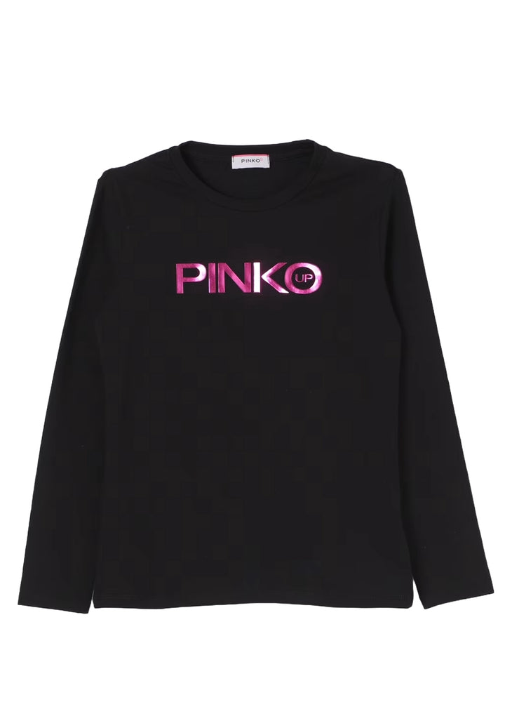 T-shirt nera per bambina