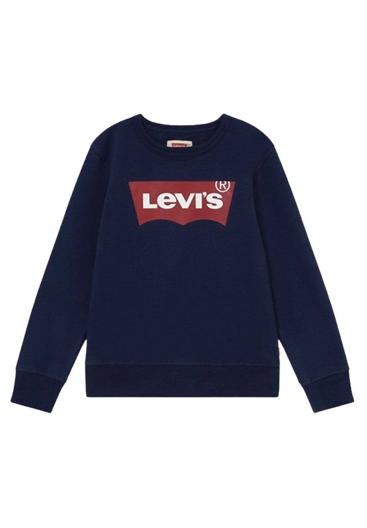 Felpa girocollo blu per bambino