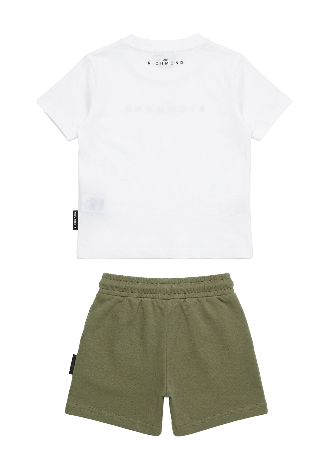 Completo bianco-verde per bambino