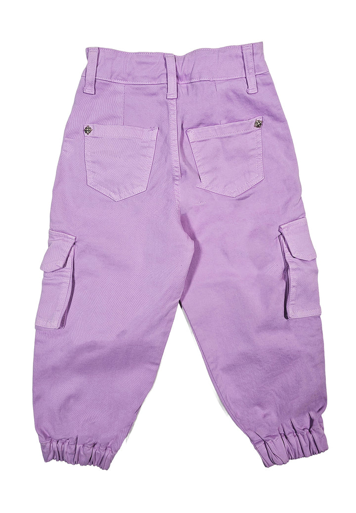 Lilac trousers for girls