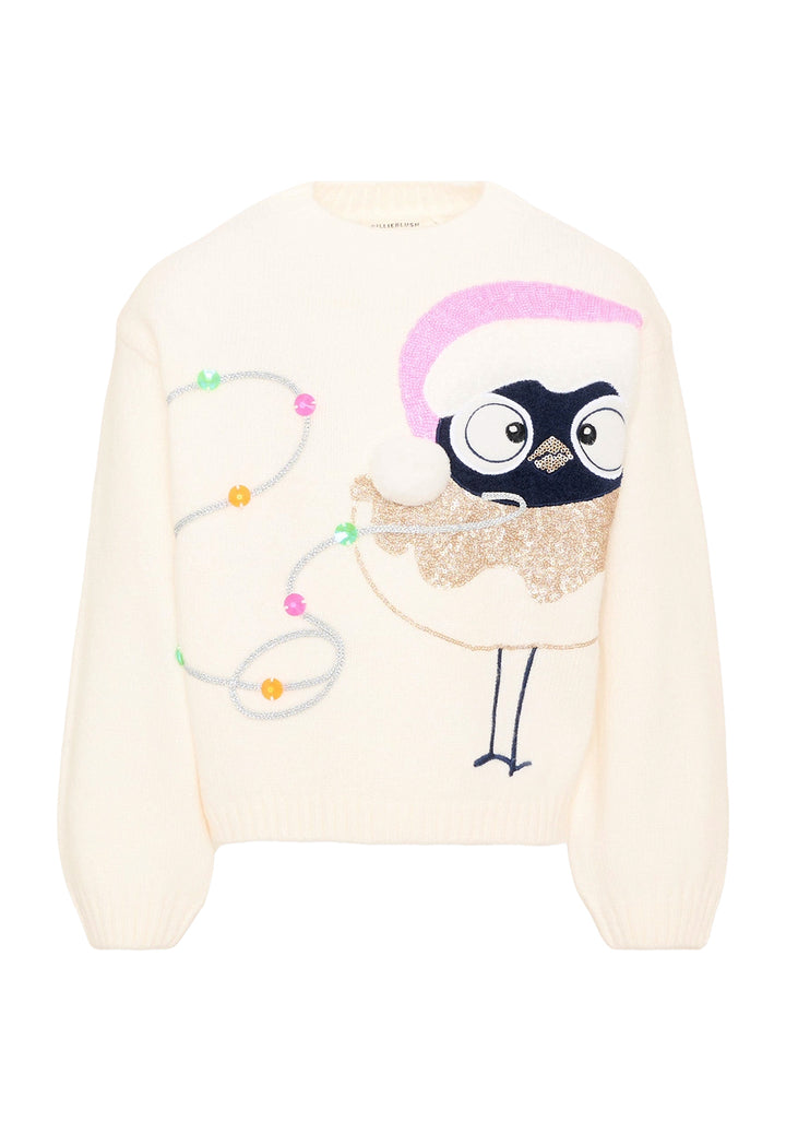 Maglione panna per bambina