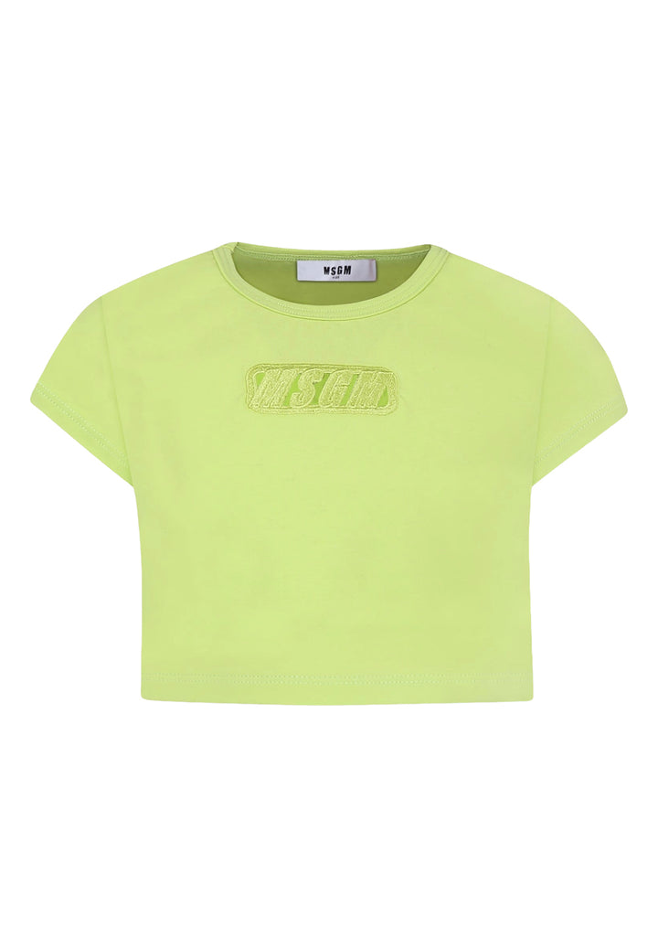 T-shirt cropped lime per bambina
