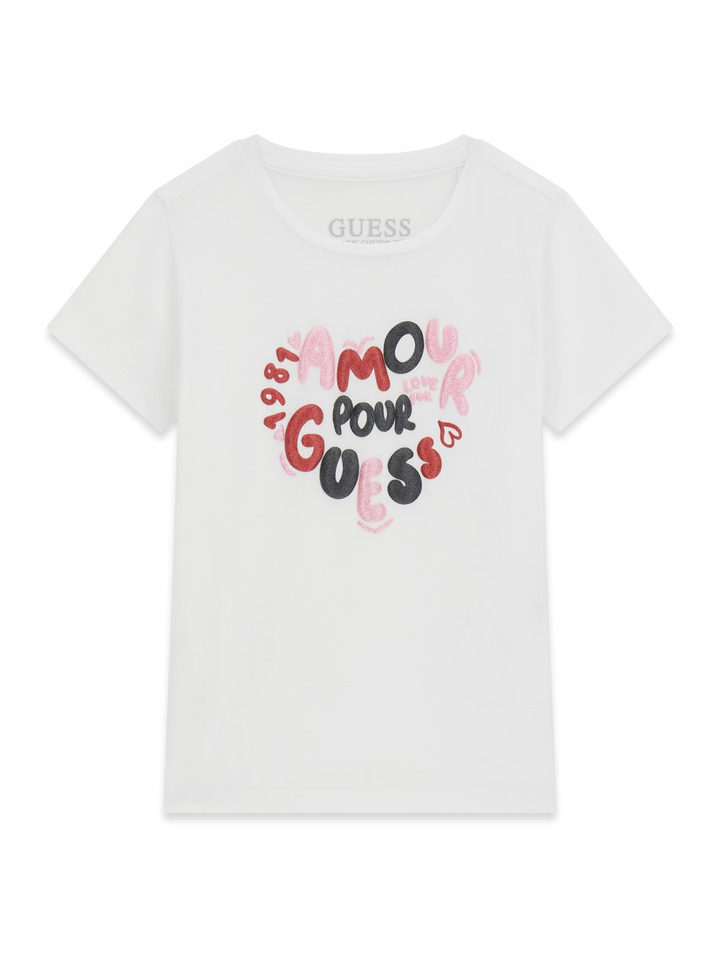T-shirt bianca per bambina