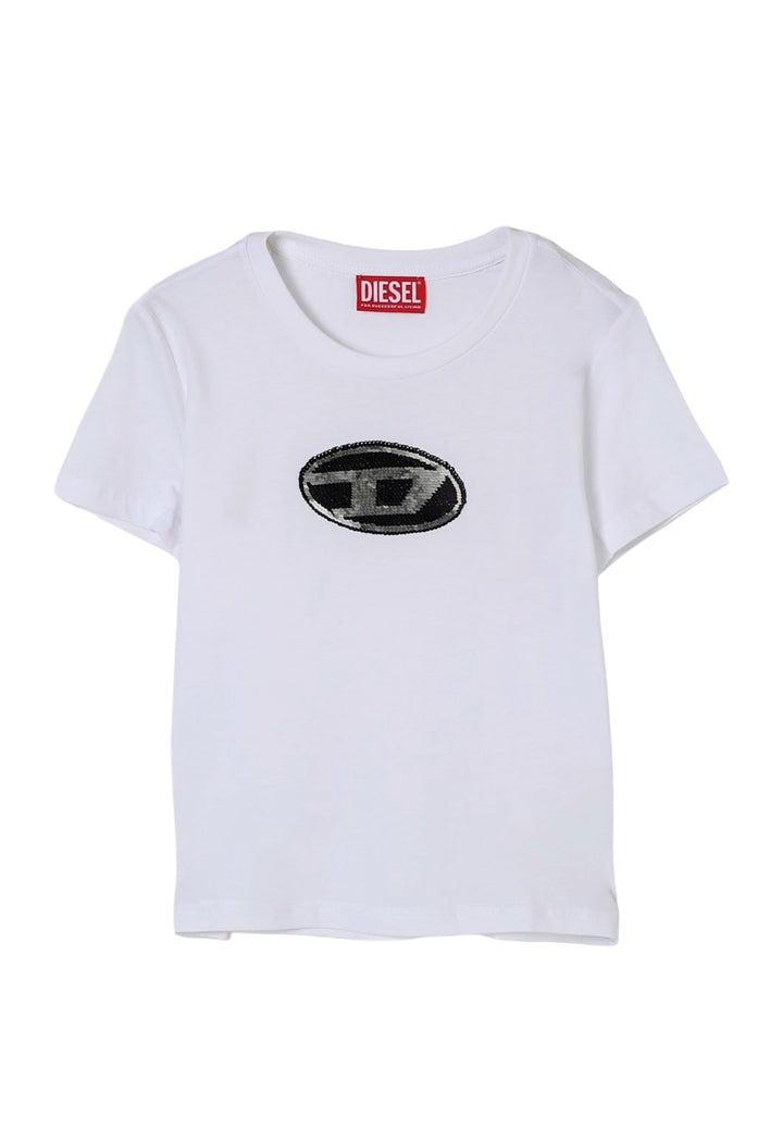 T-shirt bianca per bambina