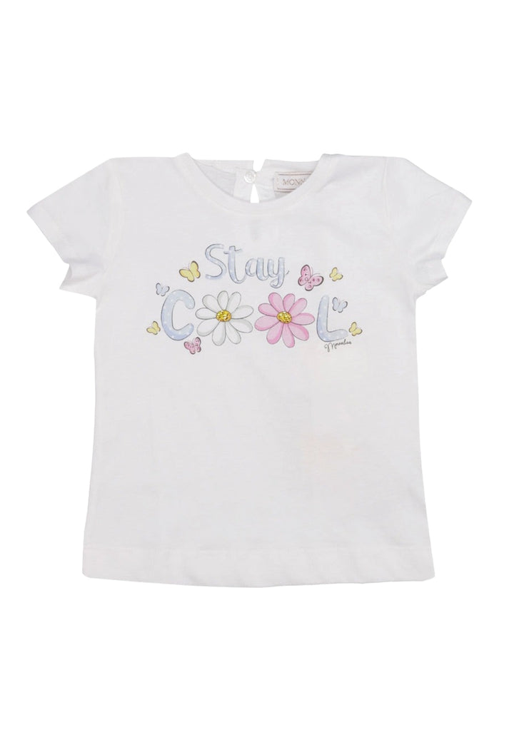 T-shirt bianca per neonata