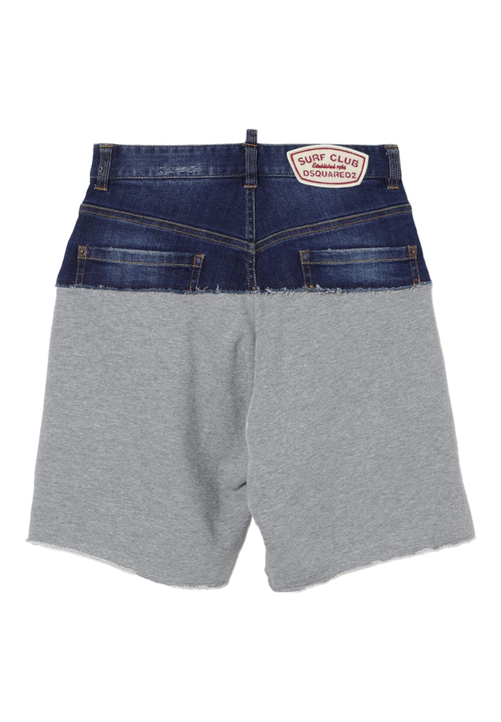 Bermuda blu denim - grigio per bambino