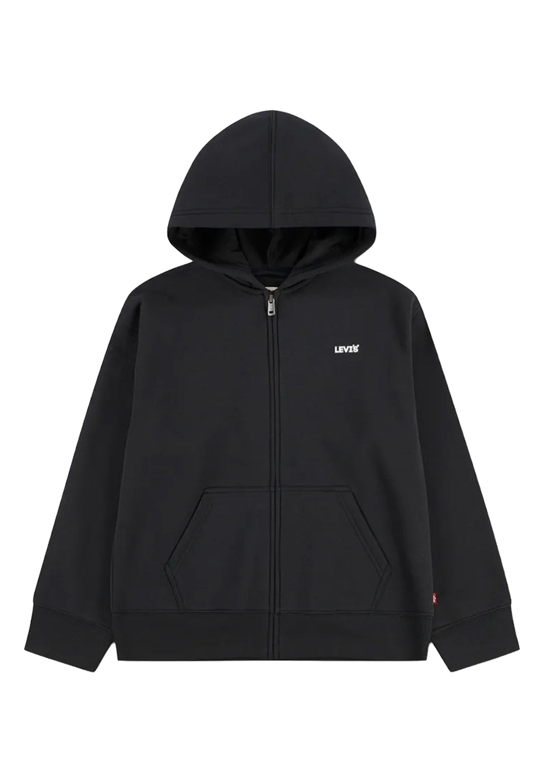 Felpa zip nera per bambino