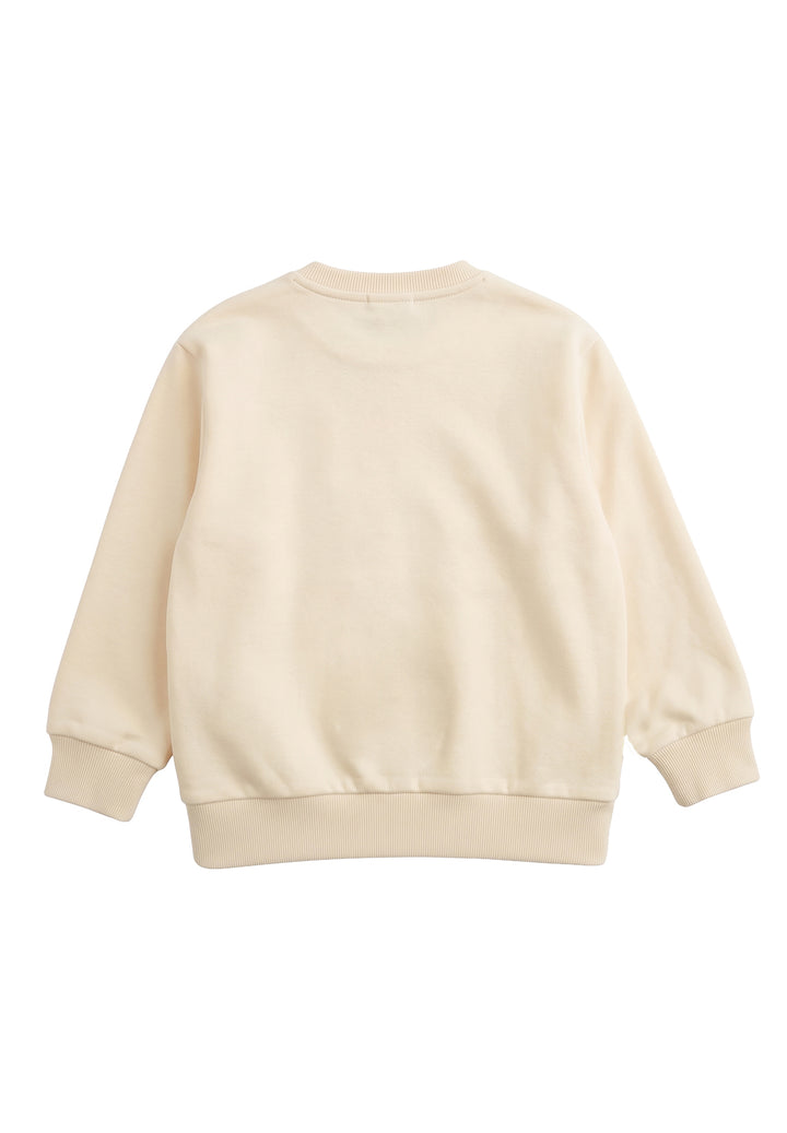 Felpa girocollo crema unisex