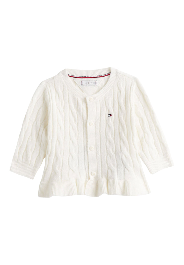 Cardigan bianco per neonata