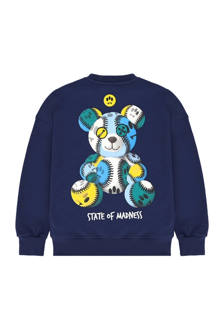 Felpa girocollo blu per bambino