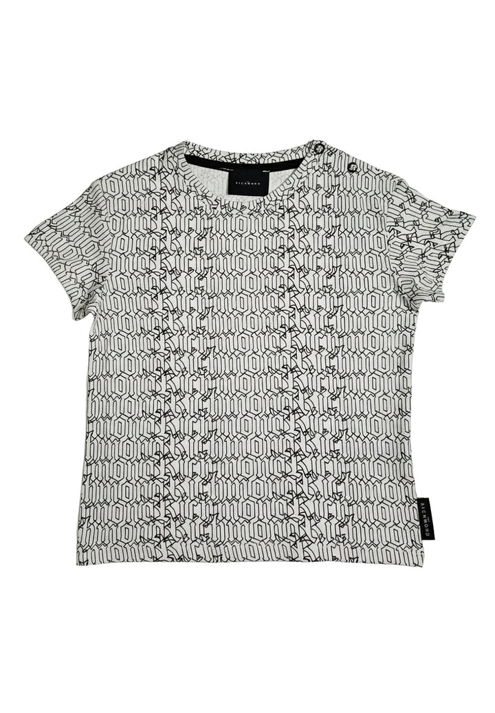 T-shirt bianco-nera per neonato