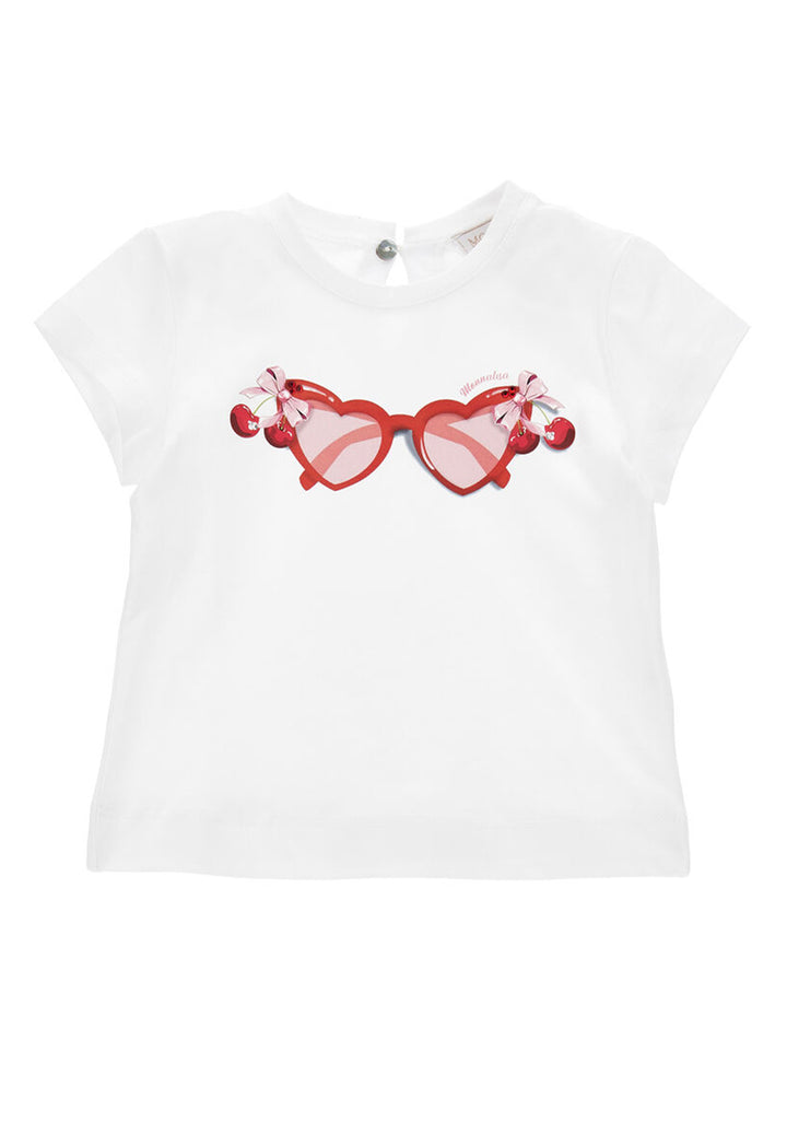 T-shirt bianca per neonata