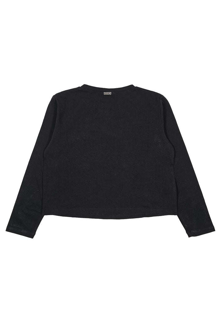 T-shirt nera per bambina