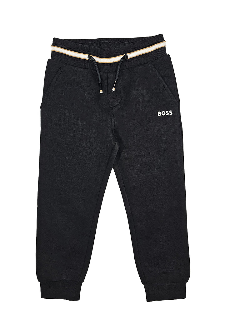 Black fleece trousers for boy