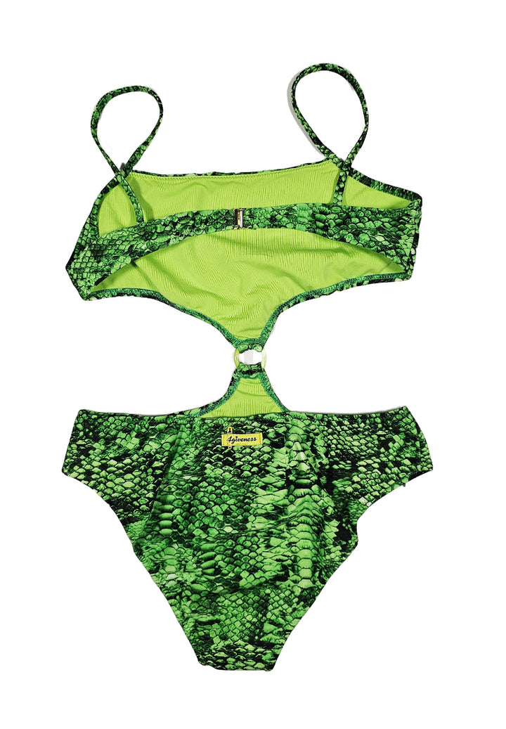 Costume intero verde per bambina