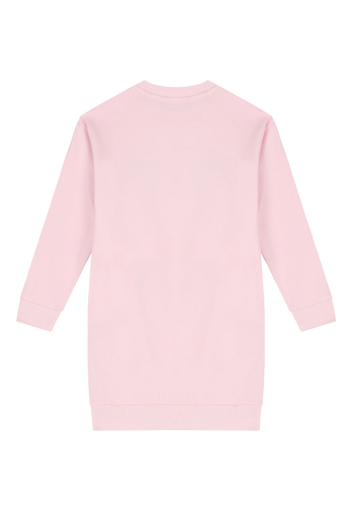 Pink sweatshirt dress for girls