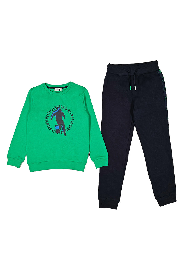 Grün-blaues Sweatshirt-Set für Jungen