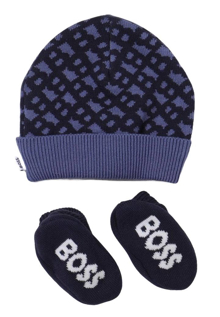 Set cappello + calzini blu per neonato