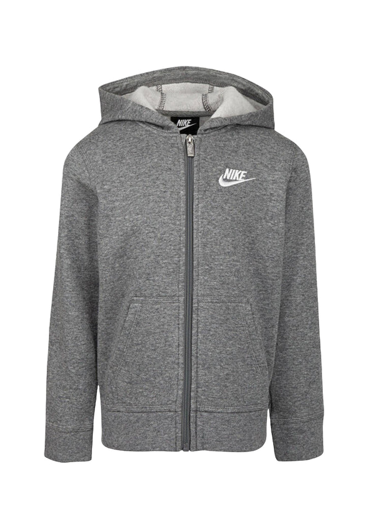 Gray zipped sweatshirt for boy