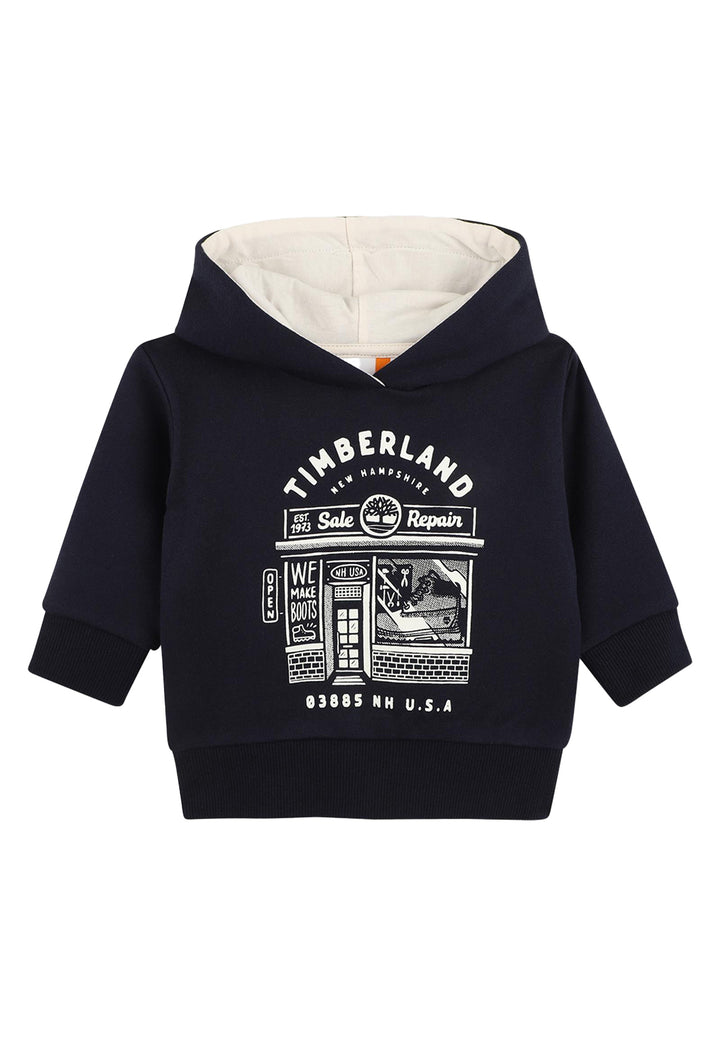 Felpa cappuccio blu navy per bambino
