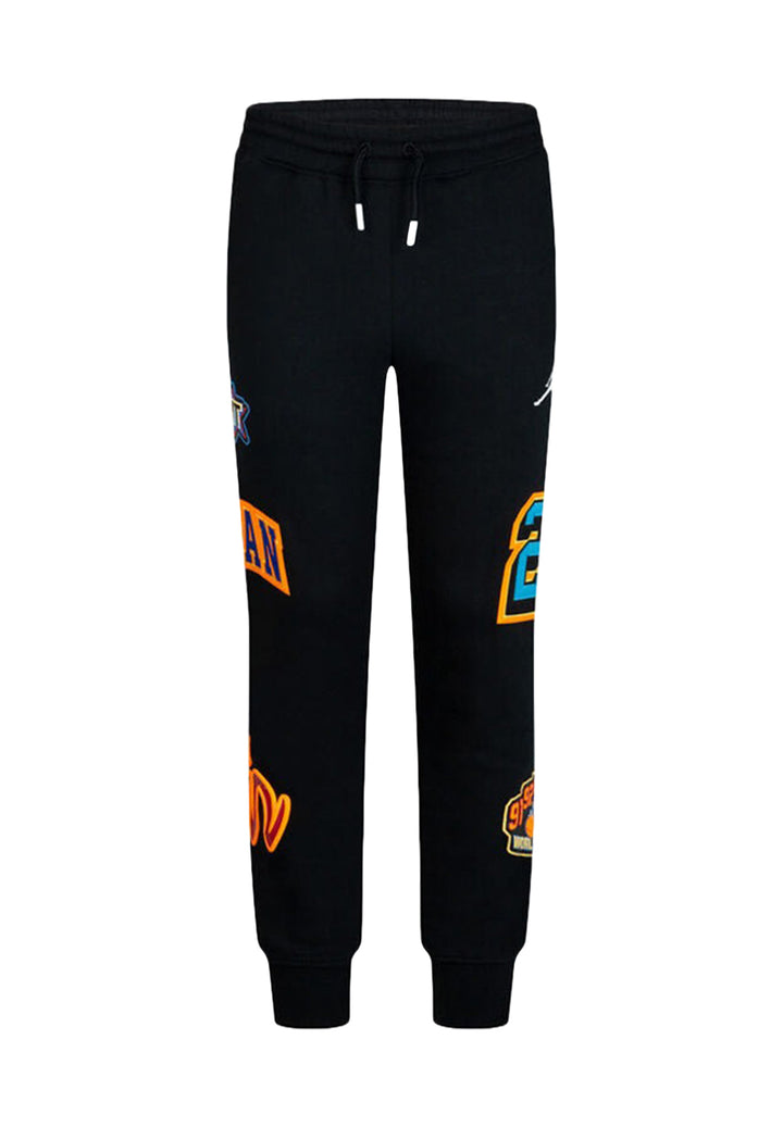 Black fleece trousers for boy