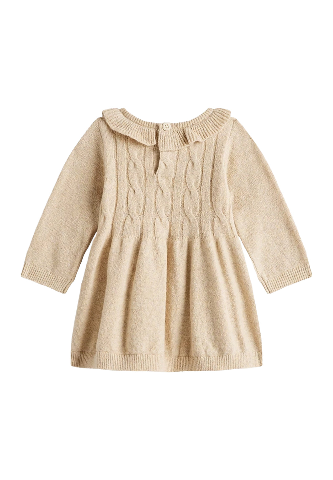 Vestito maglia beige per neonata