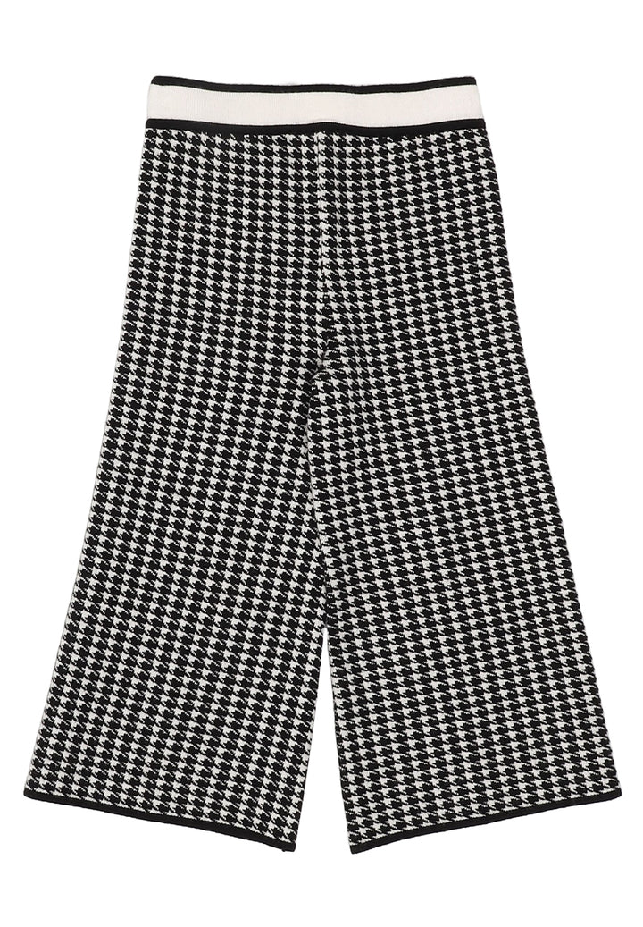 Pantalone nero-bianco per bambina