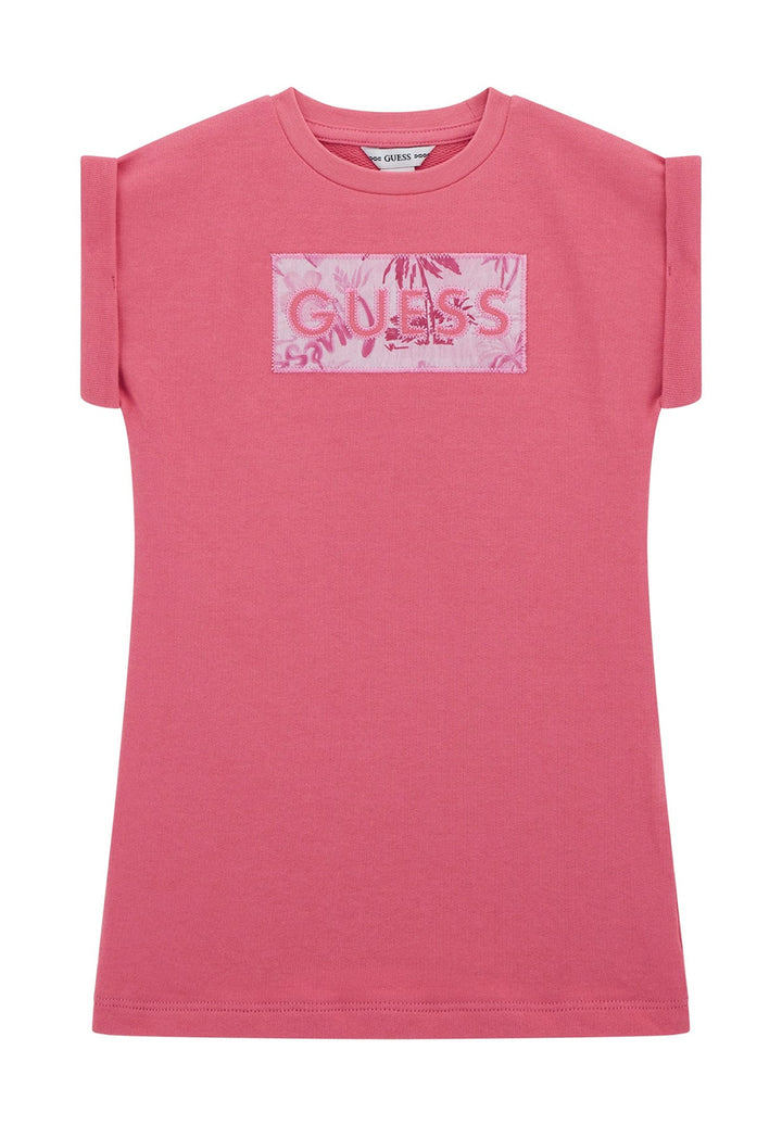 Vestito felpa corallo per bambina