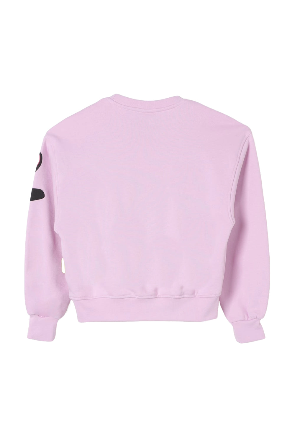 Felpa girocollo rosa per bambina