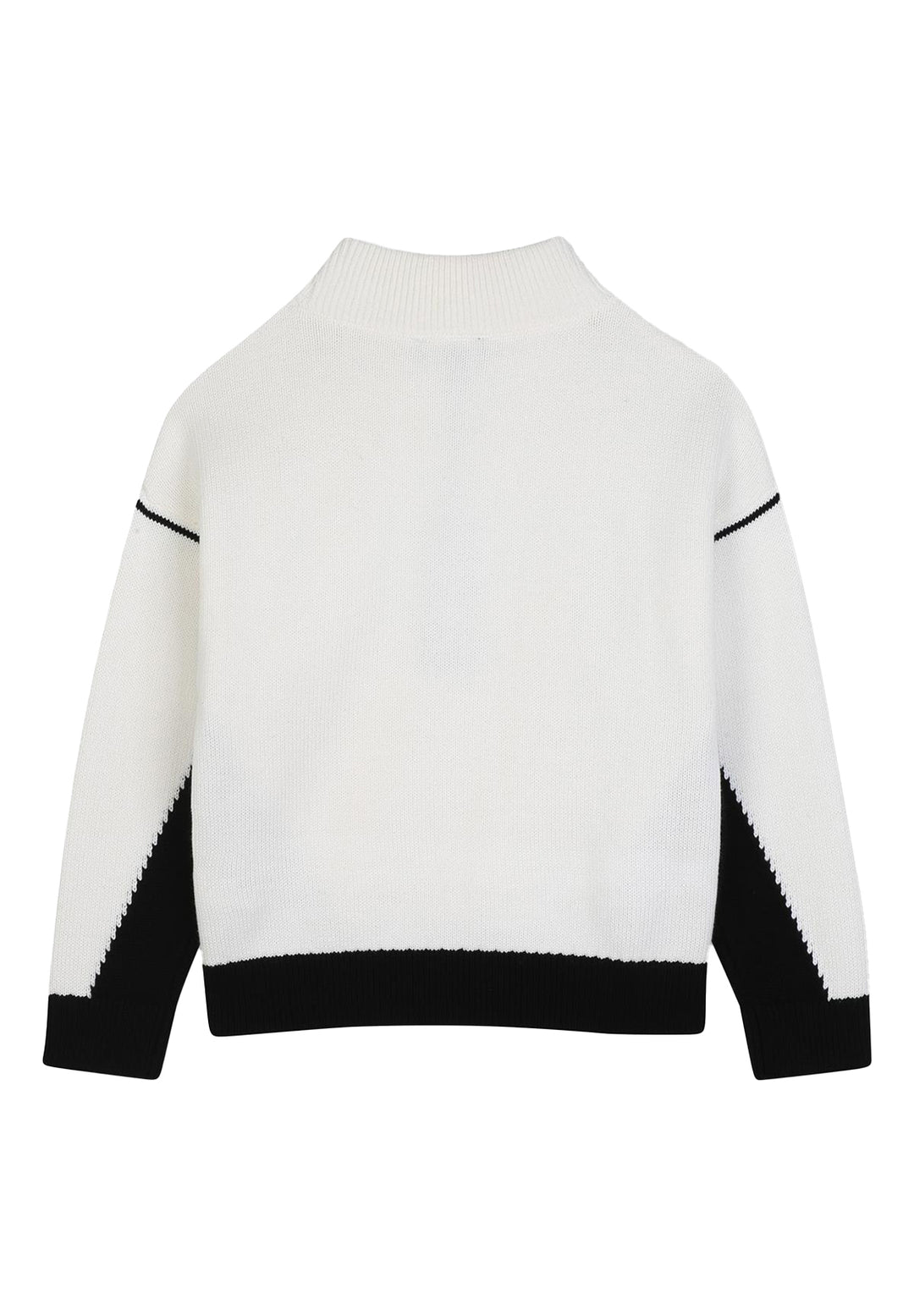 Maglione bianco-nero per bambina