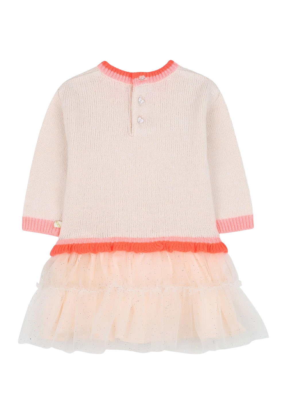 Vestito maglia rosa per neonata