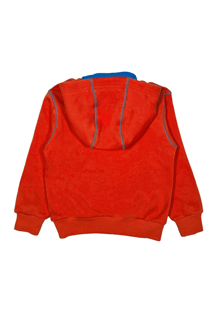 Orange hooded sweatshirt for boy