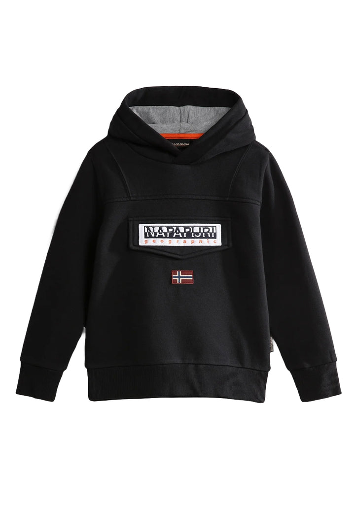 Schwarzes Kapuzensweatshirt für Jungen