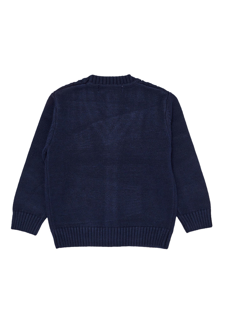 Blaue Strickjacke für Jungen