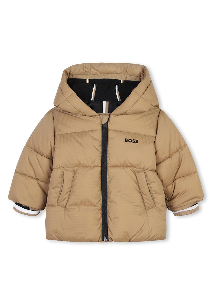 Beige jacket for newborns