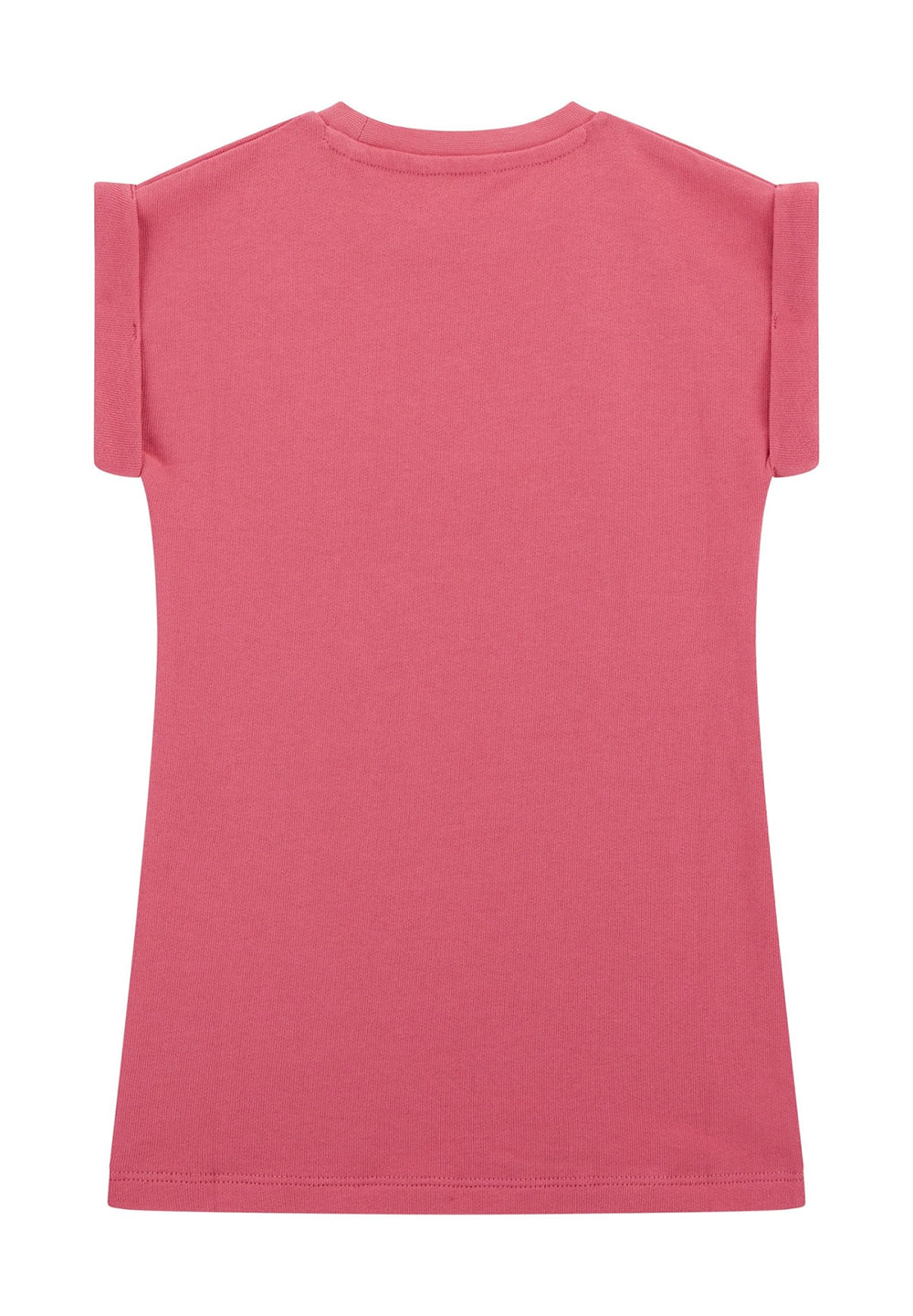 Vestito felpa corallo per bambina