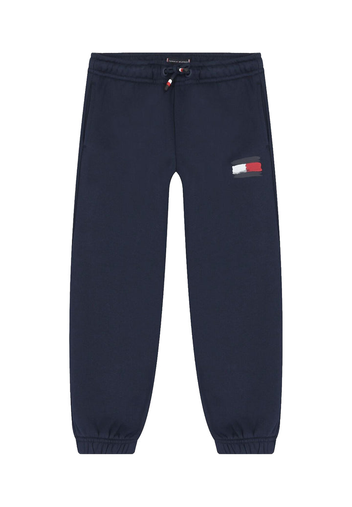 Pantalone felpa blu per neonato