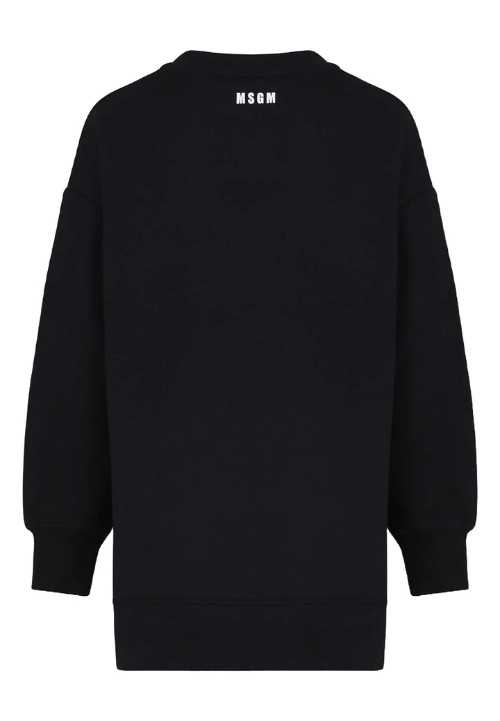 Vestito felpa nero per bambina