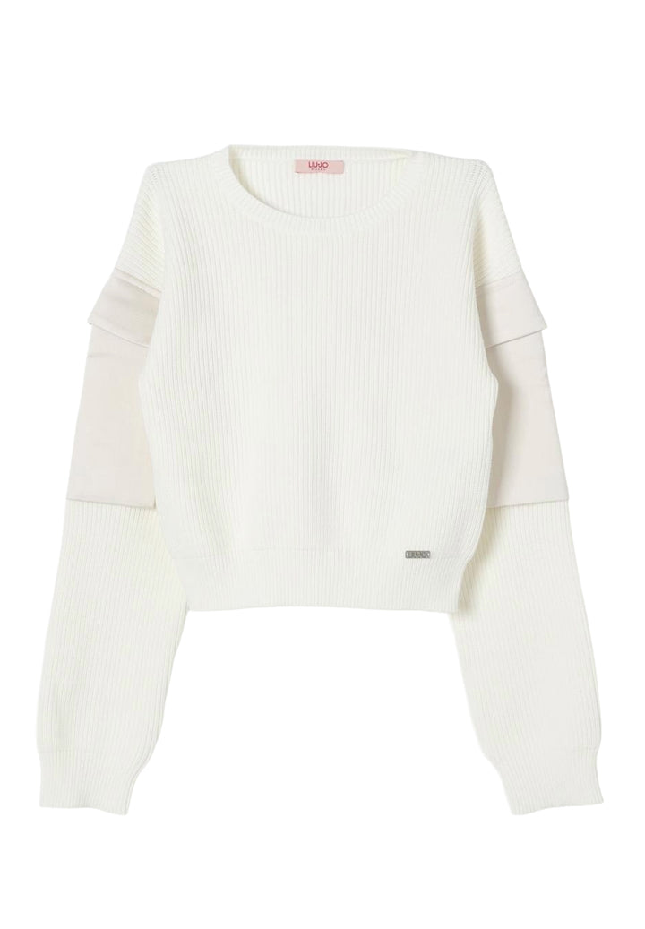 Maglione crema per bambina