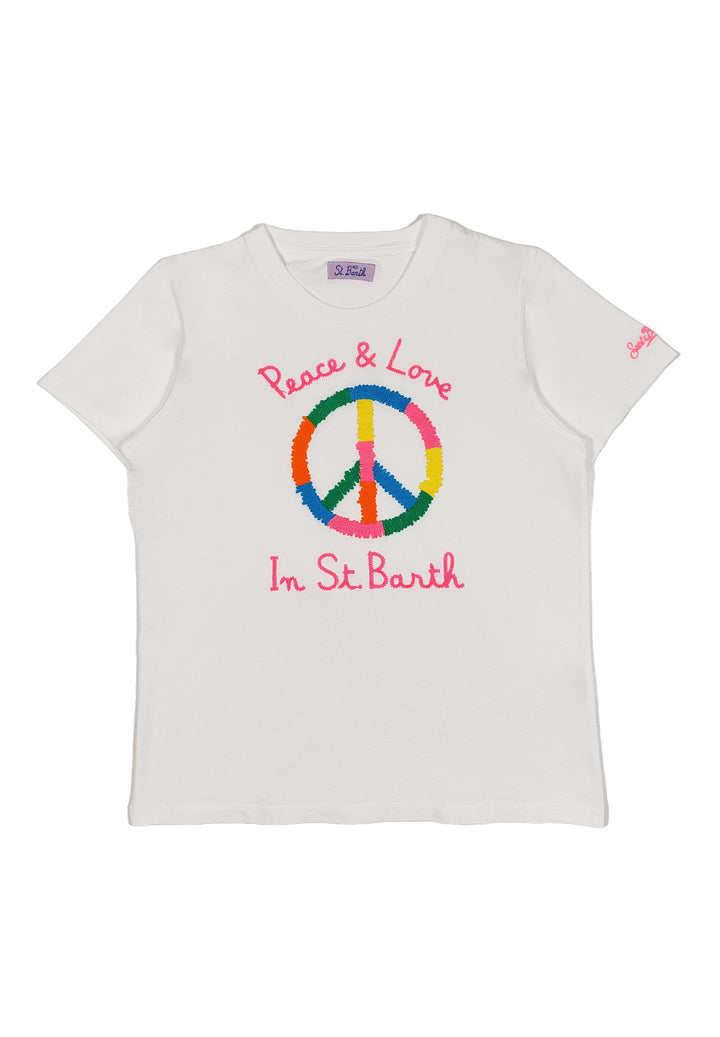 T-shirt bianca per bambina