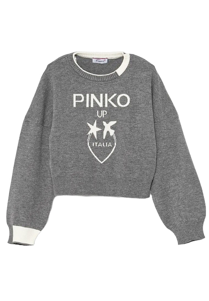 Maglione grigio per bambina