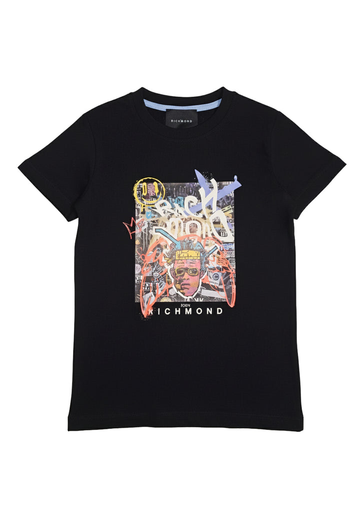 T-shirt nera per bambino